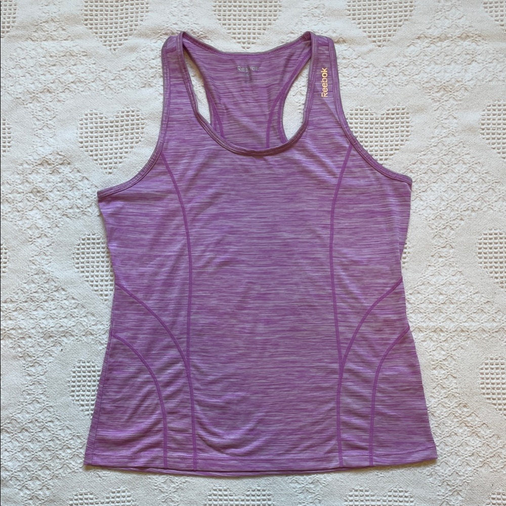Reebok Women's Heathered Light Purple Tank Top